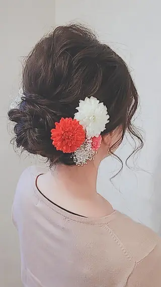 ロング ヘアアレンジ RU RIのヘアスタイル
