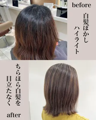 ミディアム ＡＳＨ大宮/ブリーチ 髪質改善/カラーのヘアスタイル