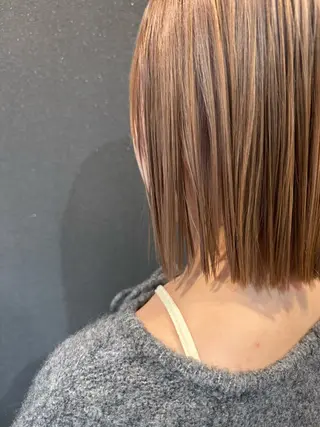 ミディアム カラー ワタナベ テルマサのヘアスタイル