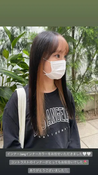 セミロング ナガイ アヤのヘアスタイル