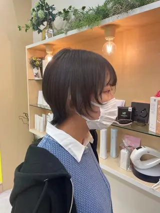 ショート カラー パーマ ヘアアレンジ 山下 とよかのヘアスタイル