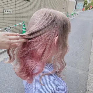 セミロング カラー ヘアアレンジ メンズ ブリーチ博士 MASATOのヘアスタイル