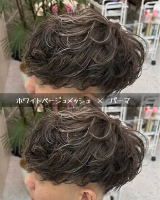 カラー パーマ メンズ 笹江 瑞穂のヘアスタイル