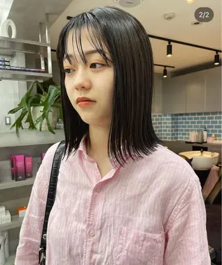 ミディアム カラー パーマ 似合わせカット✂︎ りょお🫧のヘアスタイル