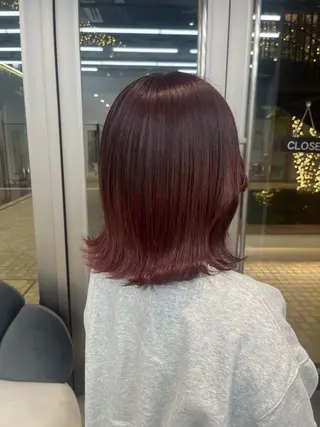 ミディアム のあ/カットモデル/ 縮毛矯正モデルのヘアスタイル