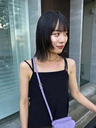 ミディアム カラー qpula クプラのヘアスタイル