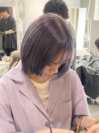 ミディアム カラー 前橋 姫奈のヘアスタイル