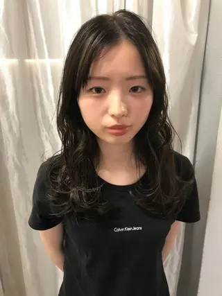 ミディアム カラー 赤み消しカラー/ ナチュラル/トモキのヘアスタイル