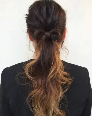 ロング カラー ヘアアレンジ 松田 類生のヘアスタイル