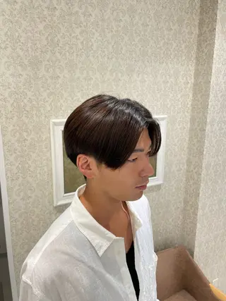 パーマ メンズ 本厚木パーマ&ブリー チMEN'Sショートのヘアスタイル