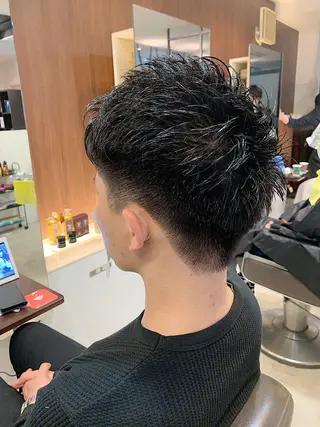 ショート メンズ メンズパーマ/難波/ 心斎橋　室園亮佑のヘアスタイル