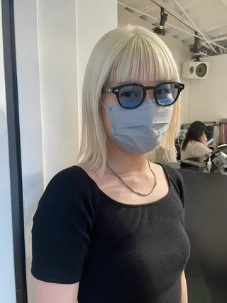 ミディアム カラー パーマ ヘアアレンジ メンズ キッズ ネイル マツエク・マツパ アイブロウ 艶ハイトーン/ヘア アレンジAYAKAのヘアスタイル
