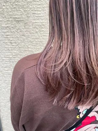 セミロング カラー コレットヘアー 田中アヤノのヘアスタイル