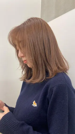 ミディアム カラー ヘアアレンジ 韓国好き🇰🇷 美容師MIKUのヘアスタイル