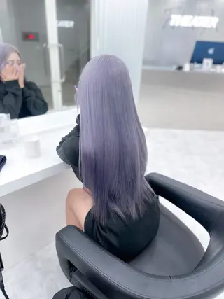 ロング カラー ウルフ&レイヤー特化 まとまる美髪矯正のヘアスタイル