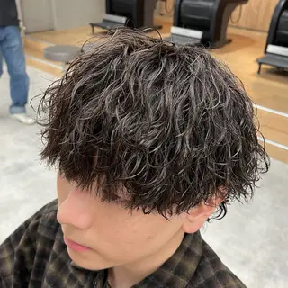 ショート パーマ メンズ メンズパーマ/波巻き 新潟/万代/夏芽🎀のヘアスタイル