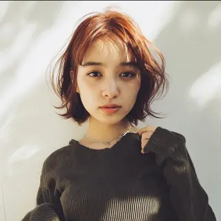 ミディアム 韓国レイヤーカット✨ 縮毛矯正　原田 優作のヘアスタイル