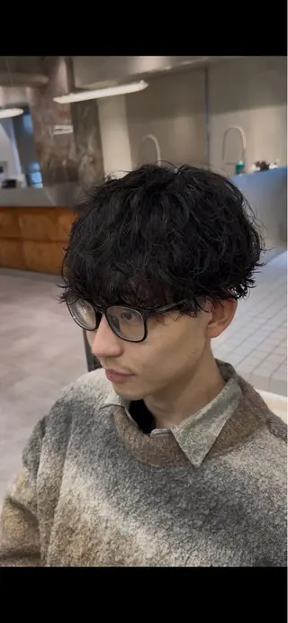 パーマ メンズ ブリーチ/パーマ特化 片平和寿のヘアスタイル