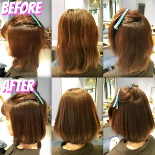ミディアム パーマ ブリーチ縮毛矯正/ デサキ ショウヘイのヘアスタイル
