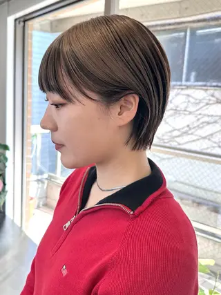 ショート ミルクティーベージュ レイヤー/あげは🎀のヘアスタイル