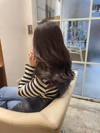 セミロング カラー 【完全個室】髪質改善 暖色カラー/山崎唯奈のヘアスタイル