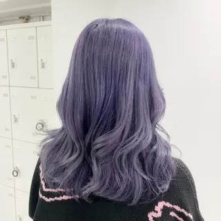 セミロング カラー Over hair_ misakiのヘアスタイル