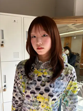 ロング レイヤーカット/ 酸性ストレート梅田のヘアスタイル