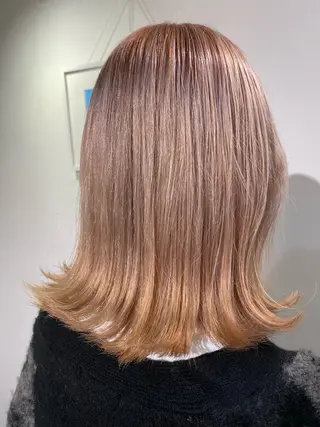 ミディアム カラー 艶カラー、パーマ 祥一朗 WAWAのヘアスタイル