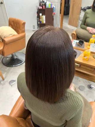 セミロング カラー 🌼髪質改善/透明感 艶髪タケドミのヘアスタイル