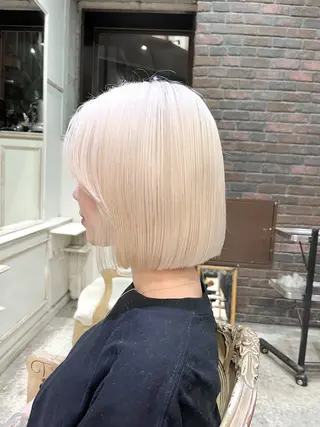 ミディアム カラー 似合わせベージュ 🍯ayumi🍯のヘアスタイル