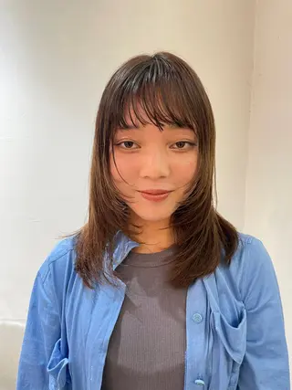 ミディアム ♥️ブリーチなしW/ カラー/優希/大宮のヘアスタイル