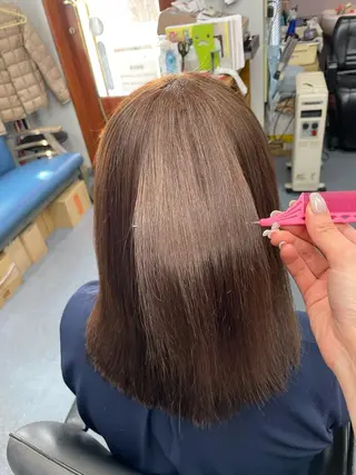 セミロング パーマ 美容室 るーじゅ/しいの木台のマツエク・マツパデザイン