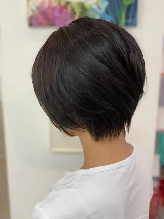 ショート カラー 髪質改善/縮毛矯正 /レイヤー岡部のヘアスタイル