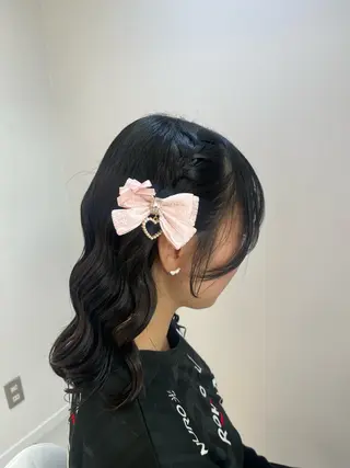 セミロング ヘアアレンジ ブリーチカラー特化 美容師/𝕐𝕌𝕀のヘアスタイル