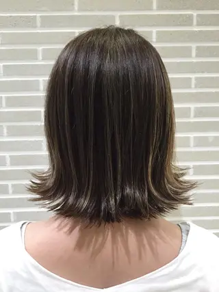 ミディアム カラー ヘアアレンジ 山北 咲子のヘアスタイル
