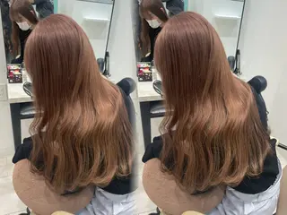 ロング カラー 韓国風ハッシュカット 似合わせレイヤー池袋のヘアスタイル