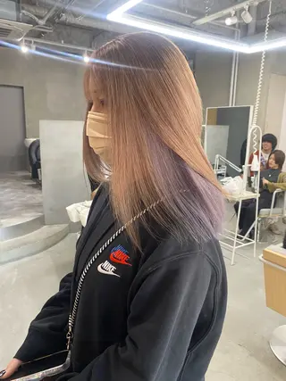 セミロング カラー 前橋 姫奈のヘアスタイル
