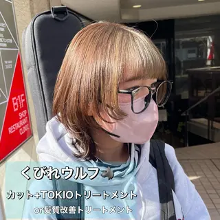 ミディアム カラー ボブカットモデル 募集中　ukaのヘアスタイル