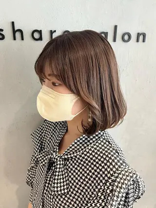ミディアム カラー パーマ ヘアアレンジ キッズ ネイル アイブロウ yukimi .のヘアスタイル