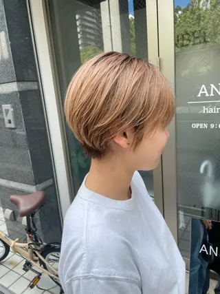 ショート 髪質改善×縮毛矯正 ×艶カラーNAOのヘアスタイル