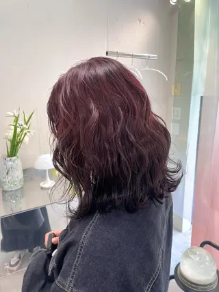 ミディアム カラー ヘアアレンジ デザインカラー💖/ ヘアセット/manaのヘアスタイル