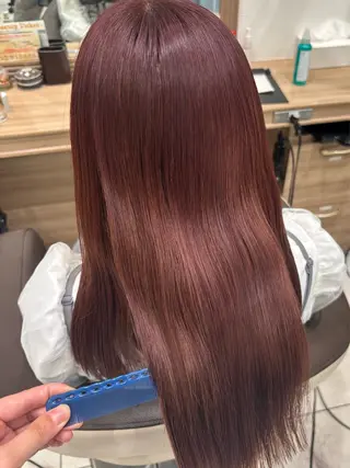 ロング カラー 鈴木かのん/縮毛矯正 /ミニモ限定クーポンのヘアスタイル