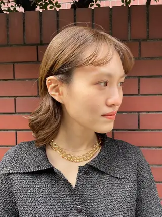 ミディアム カラー パーマ 吉田一輝 外国人パーマのヘアスタイル