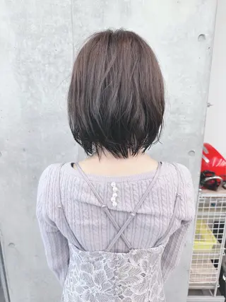 ミディアム ボブ/ゆるふわ ボブパーマ/とういのヘアスタイル