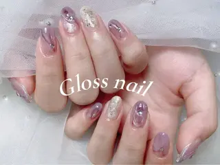 ネイル テンニン💞 gloss nailのネイルデザイン