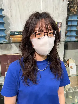 ロング パーマ 松井美樹/似合わせ ガーリー・韓国のヘアスタイル