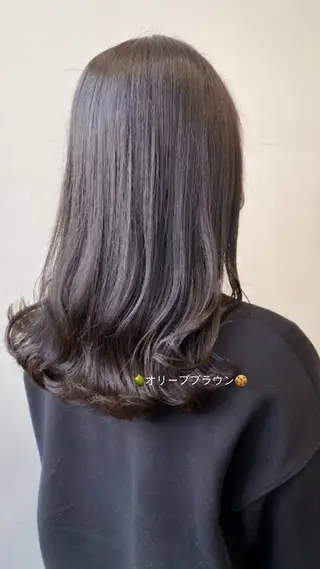 ミディアム カラー 🥣ケアブリーチカ ラーTakato🥛のヘアスタイル