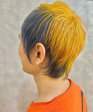 ショート カラー メンズ 派手髪デザインカラー ヒロカのヘアスタイル