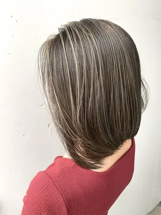 セミロング カラー 髪質改善/レイヤー ストウシンゴのヘアスタイル