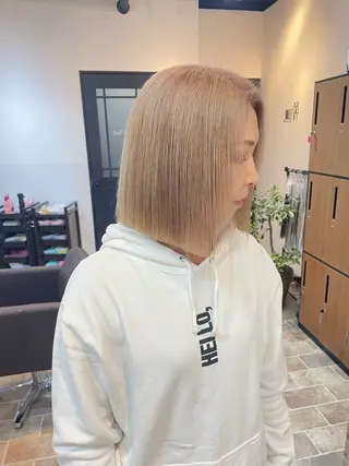 ミディアム カラー Ammi hair所属・YUI/ ブリーチカラー🌷のヘアスタイル